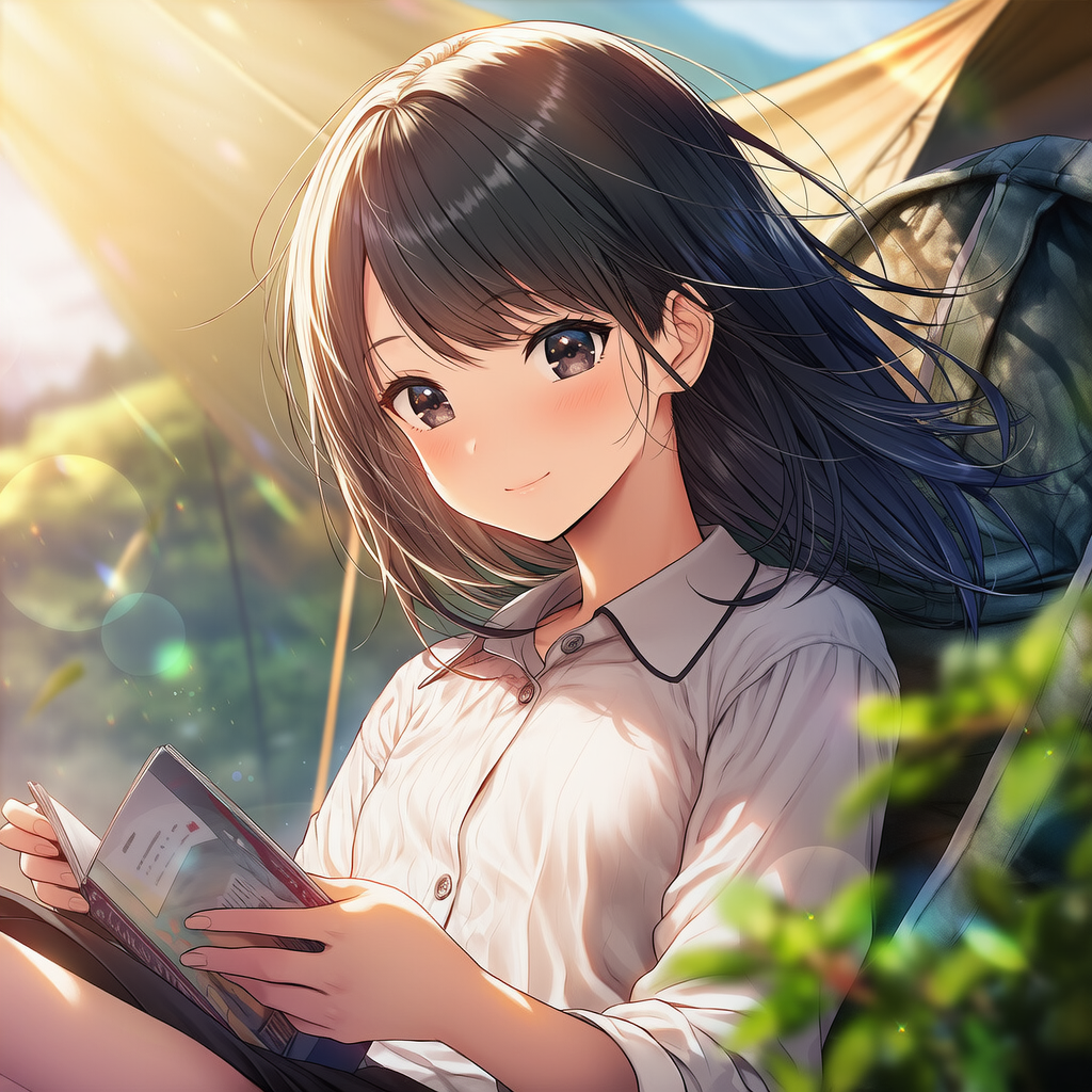 女子高生のソロキャンプ　読書