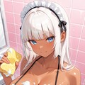 ご主人様……お風呂のお手伝い、してあげましょうか？♡ ふふ……このスポンジで、背中だけじゃなく……全部、丁寧に洗ってさしあげますね…… 2枚目