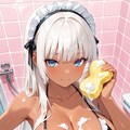 ご主人様……お風呂のお手伝い、してあげましょうか？♡ ふふ……このスポンジで、背中だけじゃなく……全部、丁寧に洗ってさしあげますね…… 3枚目