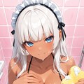 ご主人様……お風呂のお手伝い、してあげましょうか？♡ ふふ……このスポンジで、背中だけじゃなく……全部、丁寧に洗ってさしあげますね…… 4枚目