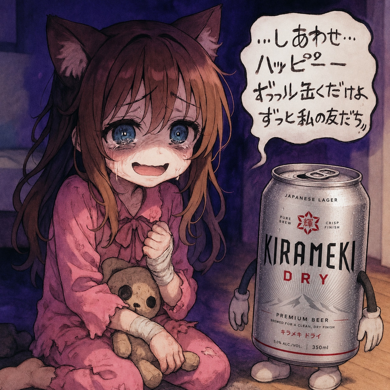 闇が深い壊れちゃった小さな女の子