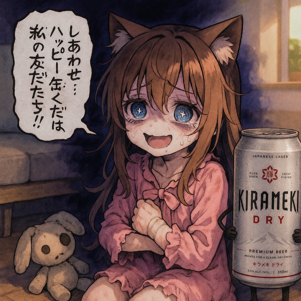 闇が深い壊れちゃった小さな女の子