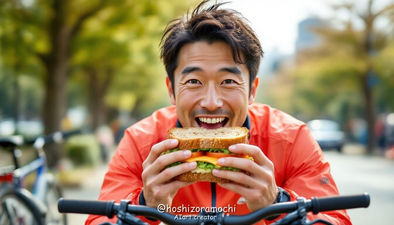 サイクリストの補給、栄養の塊 - A nutritious source of cyclist's nutrition | の人気AIイラスト・グラビア