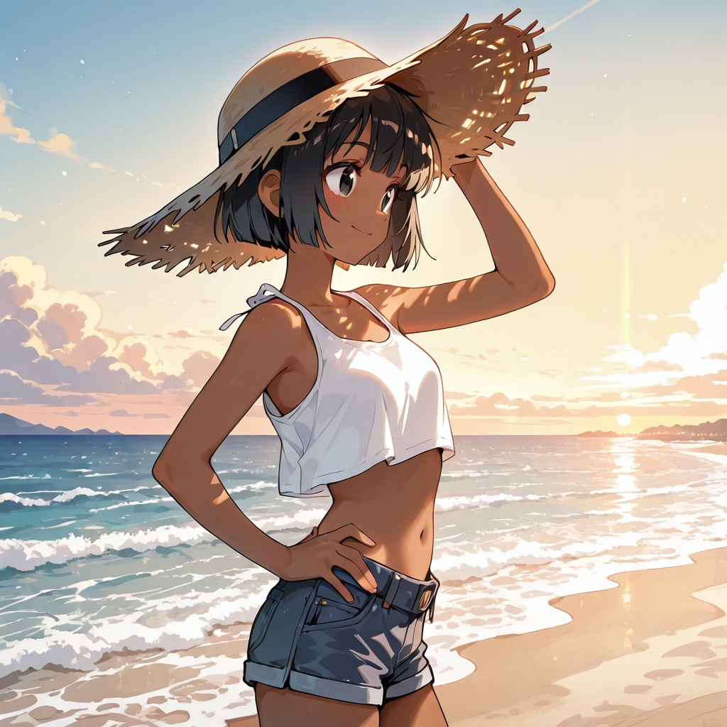 早朝のビーチ