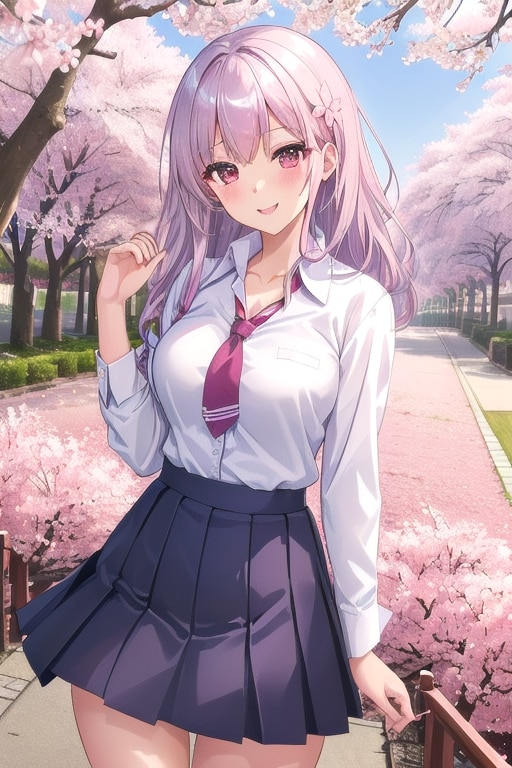 春の装い制服 | の人気AIイラスト・グラビア