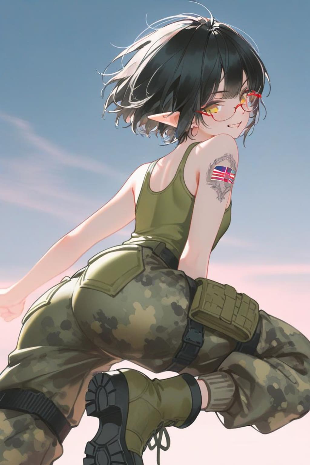 →＋中K