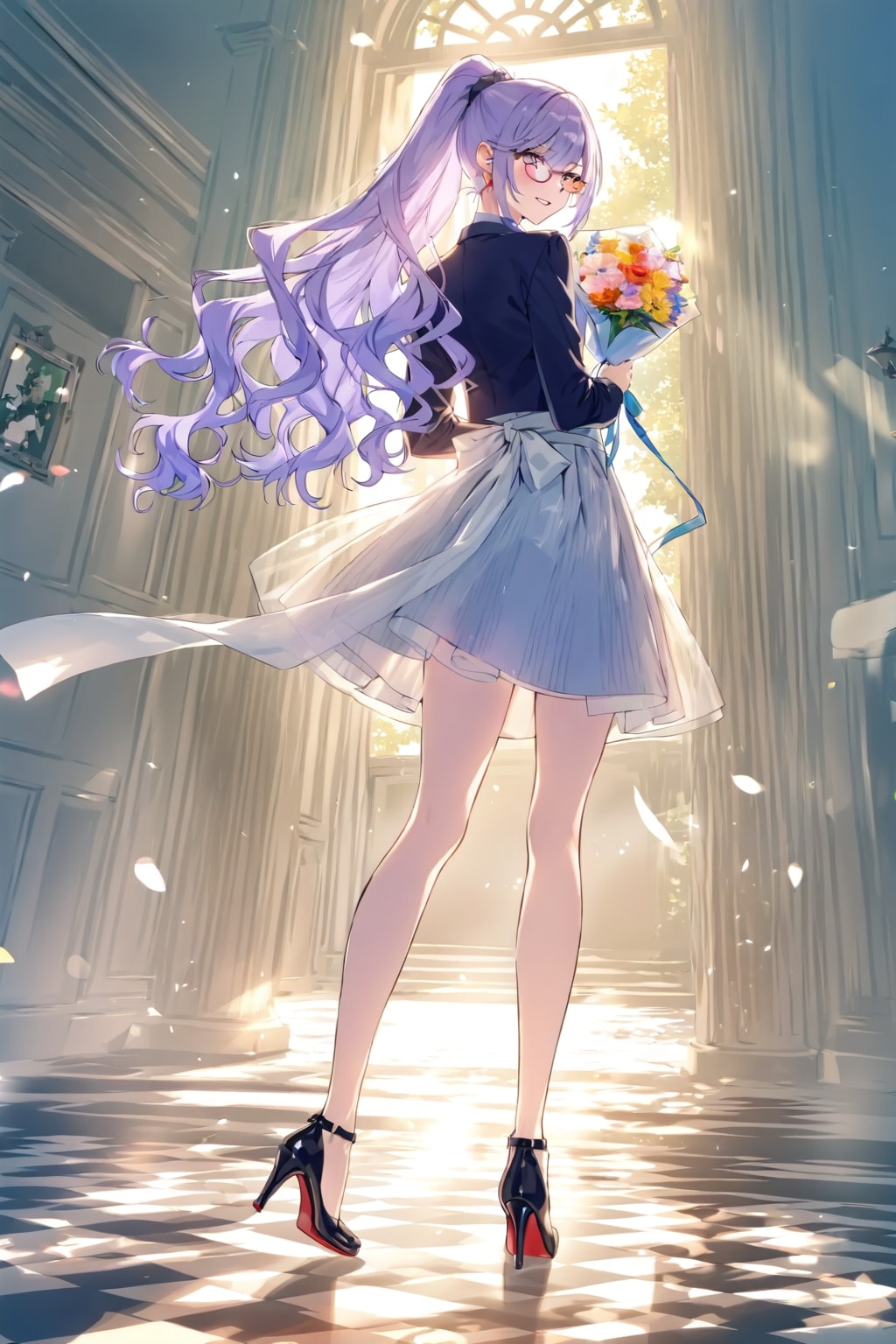 花束とともに新しい世界へ