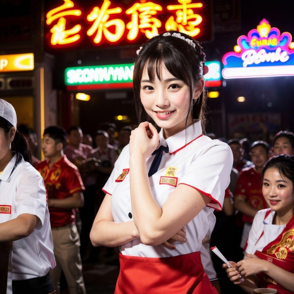美人ウェイトレスで商売繁盛！
