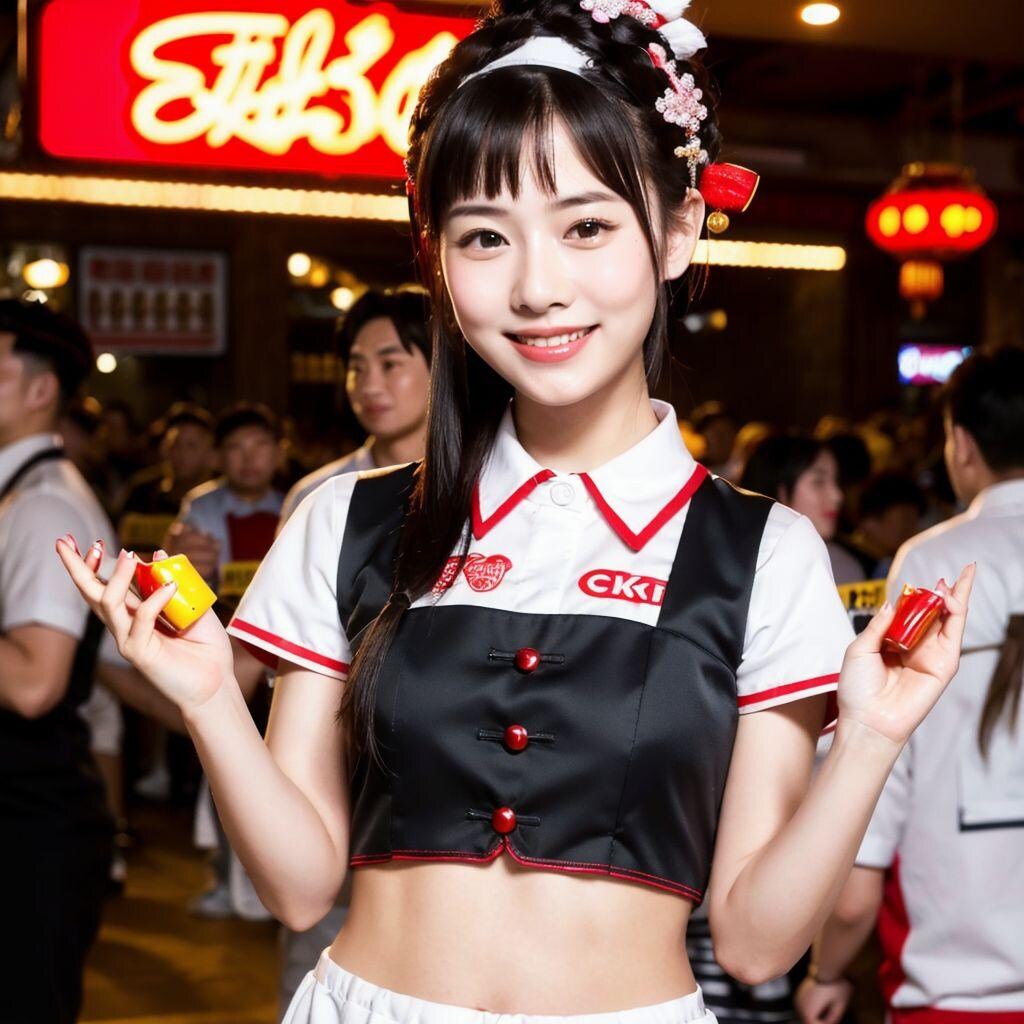 美人ウェイトレスで商売繁盛！