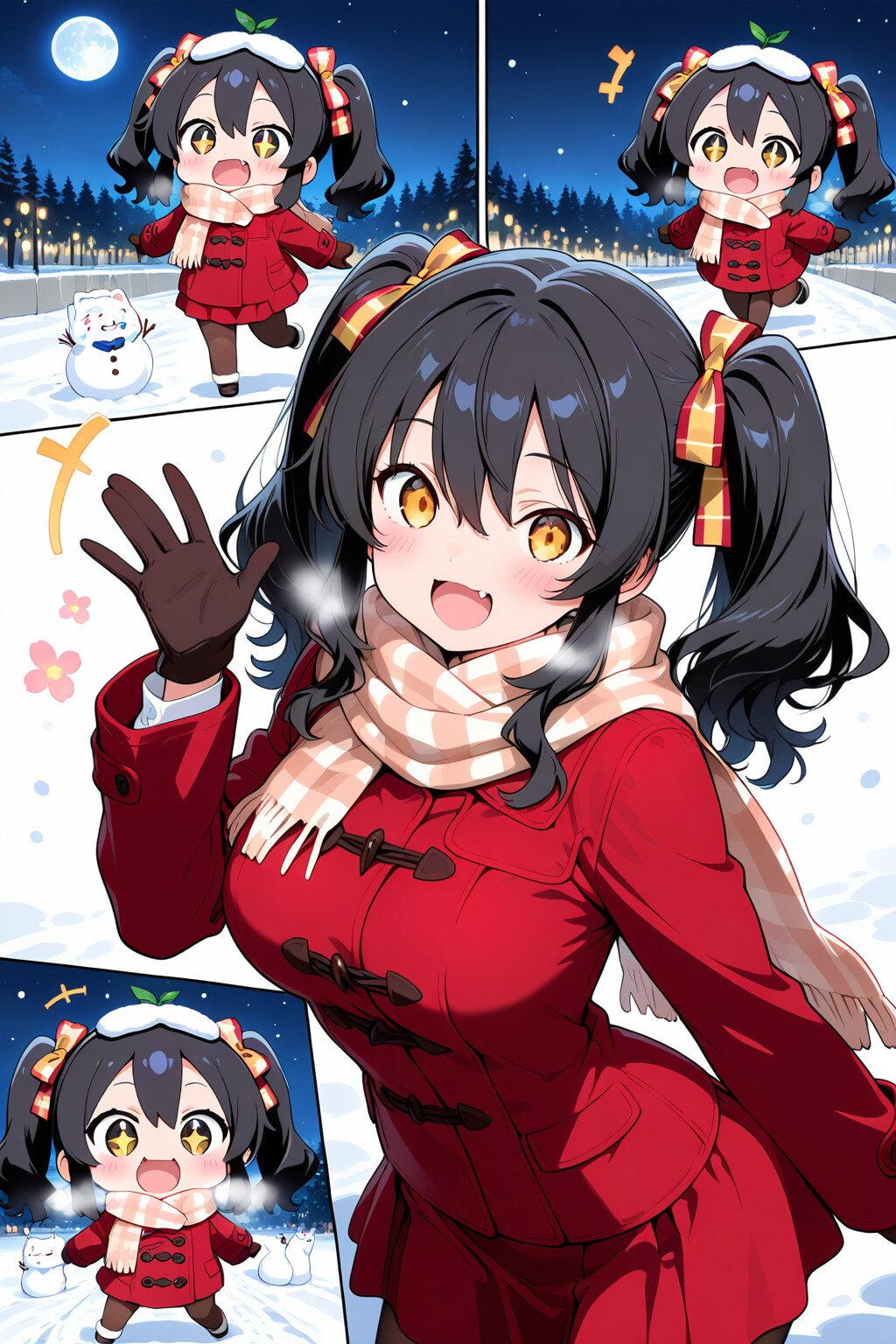 先輩先輩！　雪がいっぱいですね