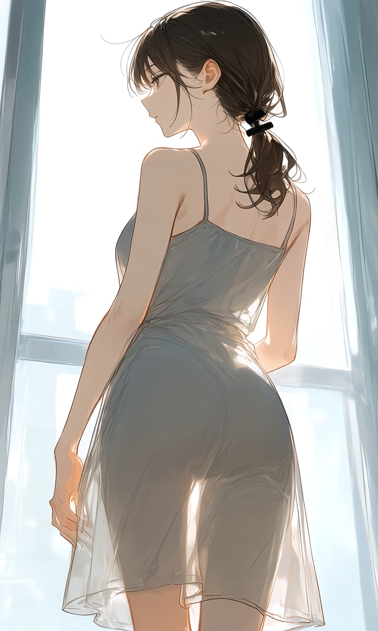 窓辺の彼女 | の人気AIイラスト・グラビア