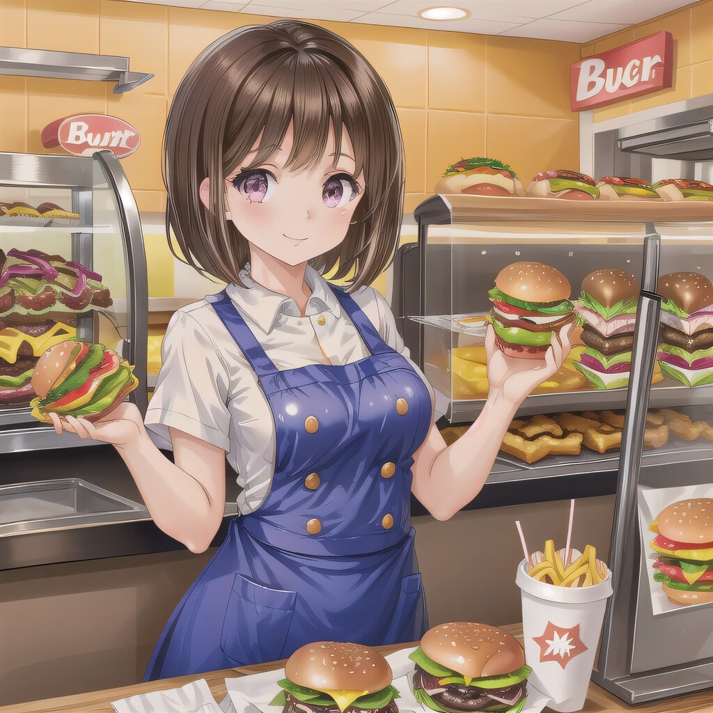 黒髪ボブでクルーの少女４