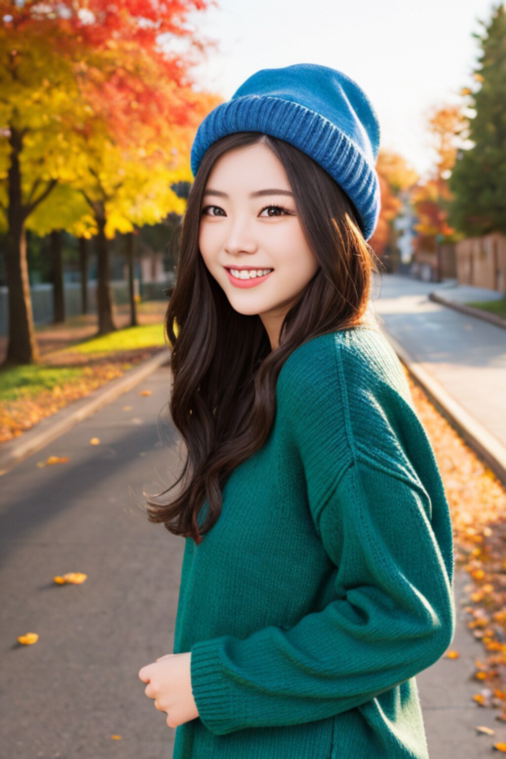 紅葉🍁の道を君と