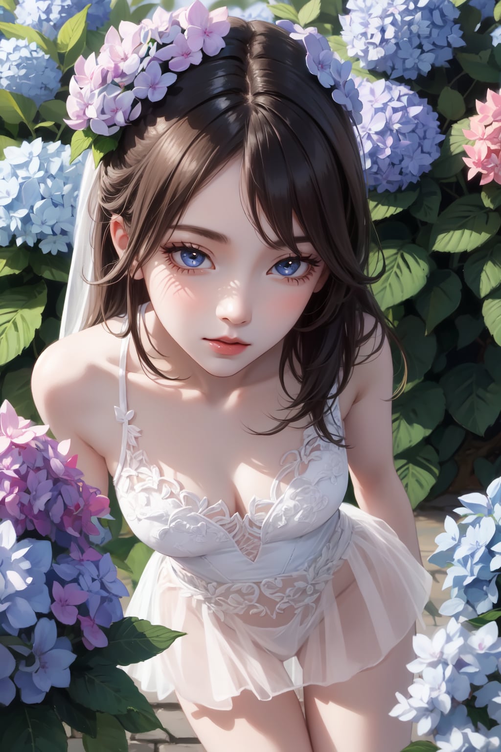透け透けのお花嫁さん