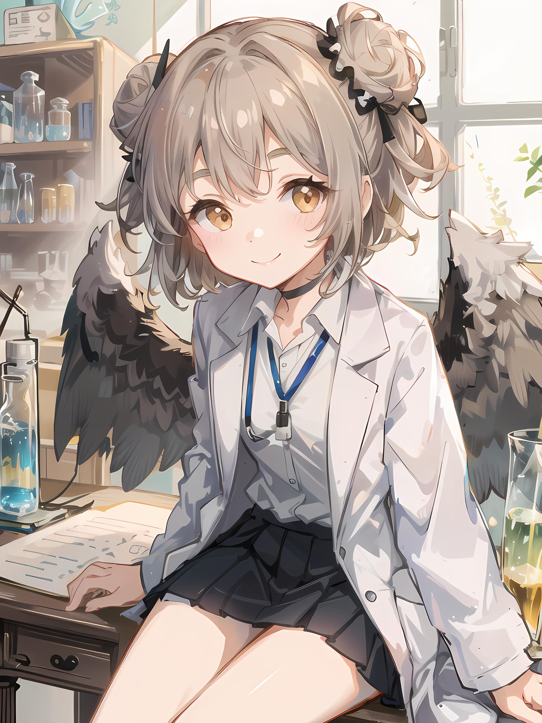 さあ、今日も研究を…？どうかしたのかい？/フクロウ娘ルキ