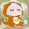 オムライスを食べる紫髪ちゃん 2枚目