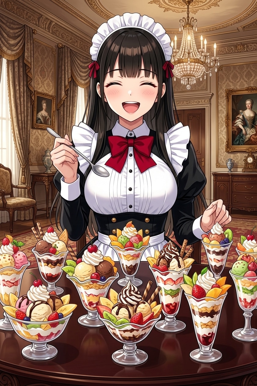 パフェとサキちゃん | の人気AIイラスト・グラビア