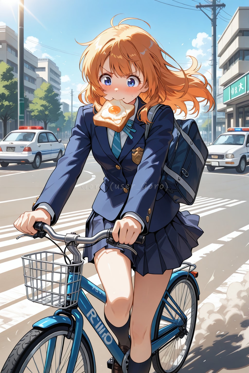 作画破綻、自転車