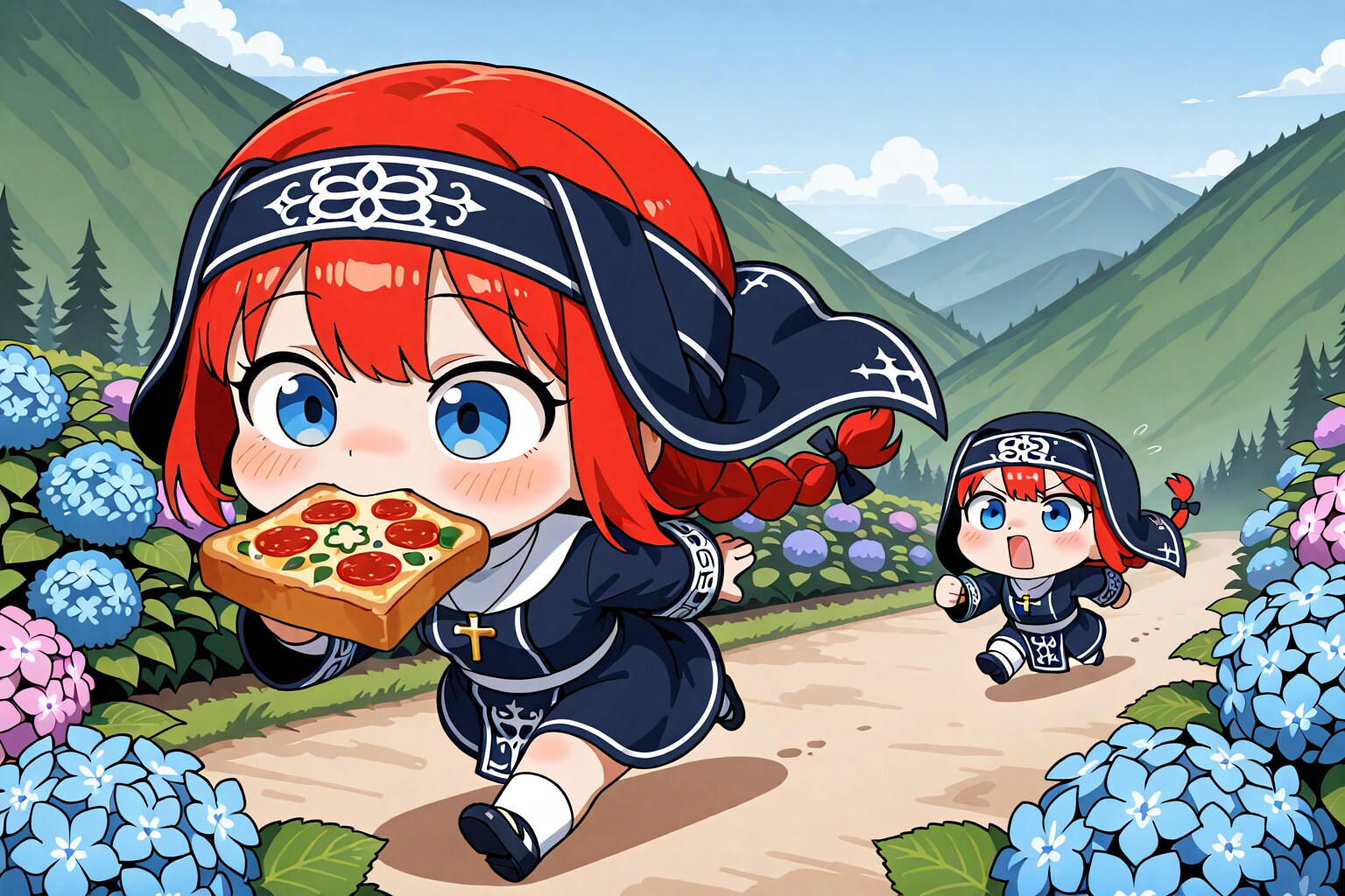 ピザトーストランニングシスターコロポックル赤髪お兄ちゃんズくん