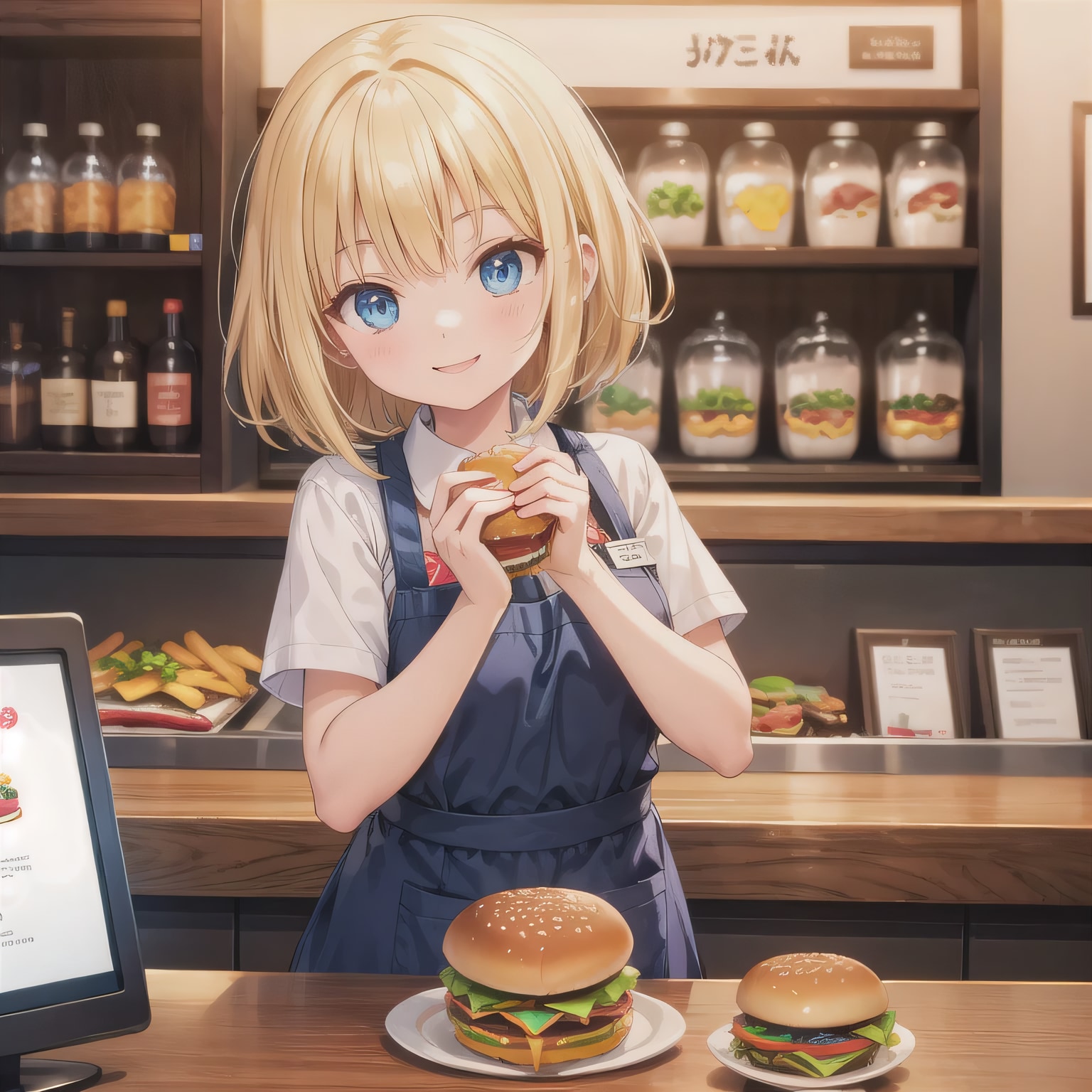 金髪ボブでクルーの少女２ | の人気AIイラスト・グラビア