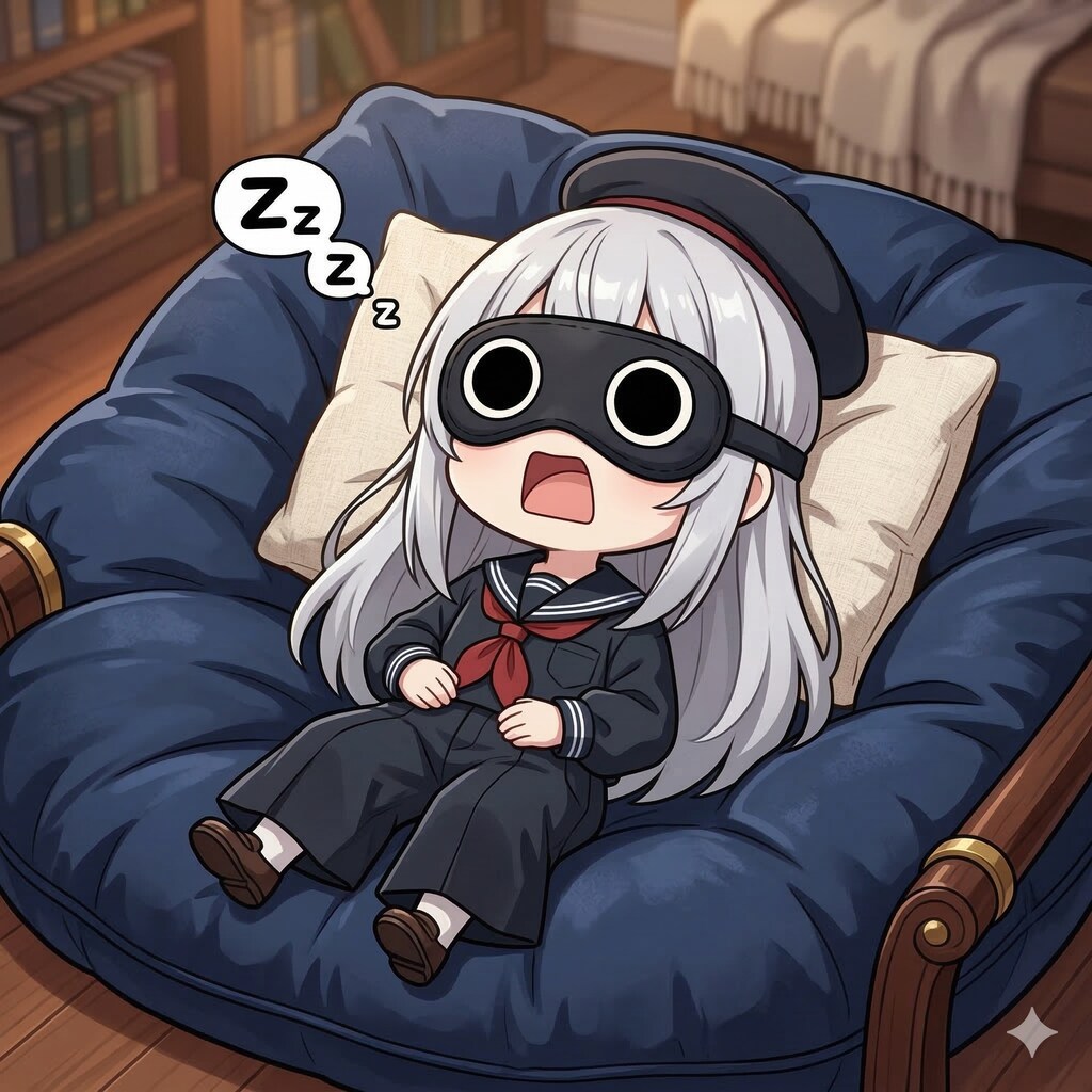 アイマスクを付けて春眠えらいこっちゃ嬢