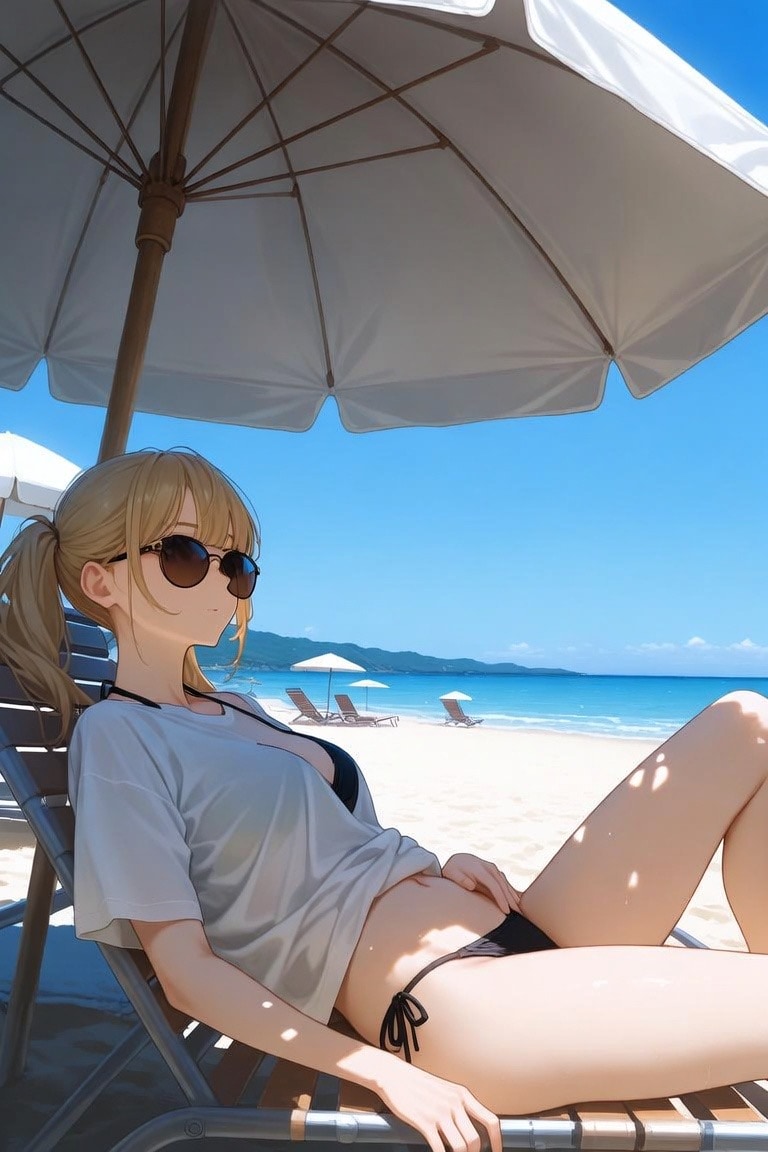 海辺でのんびり