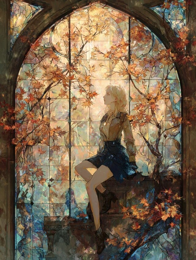 秋のステンドグラス | の人気AIイラスト・グラビア
