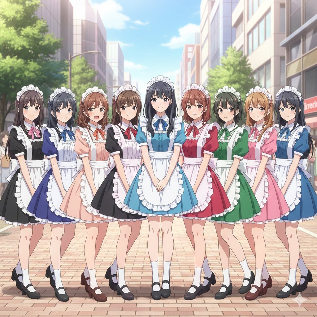 夏のメイドたち