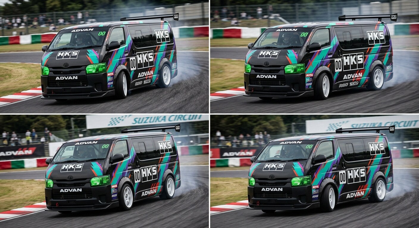 HKS ハイエースのドリ車 | の人気AIイラスト・グラビア