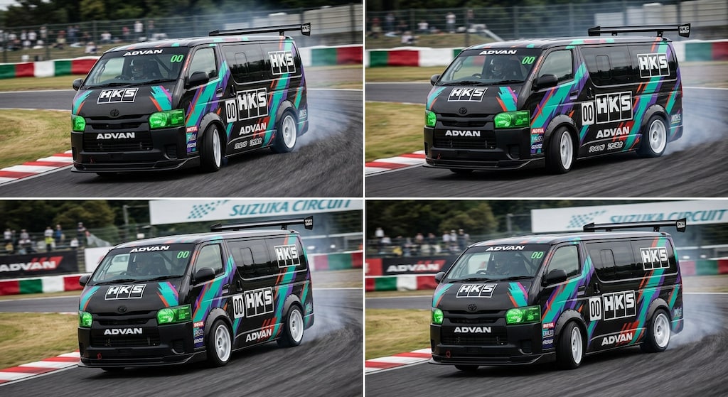 HKS ハイエースのドリ車