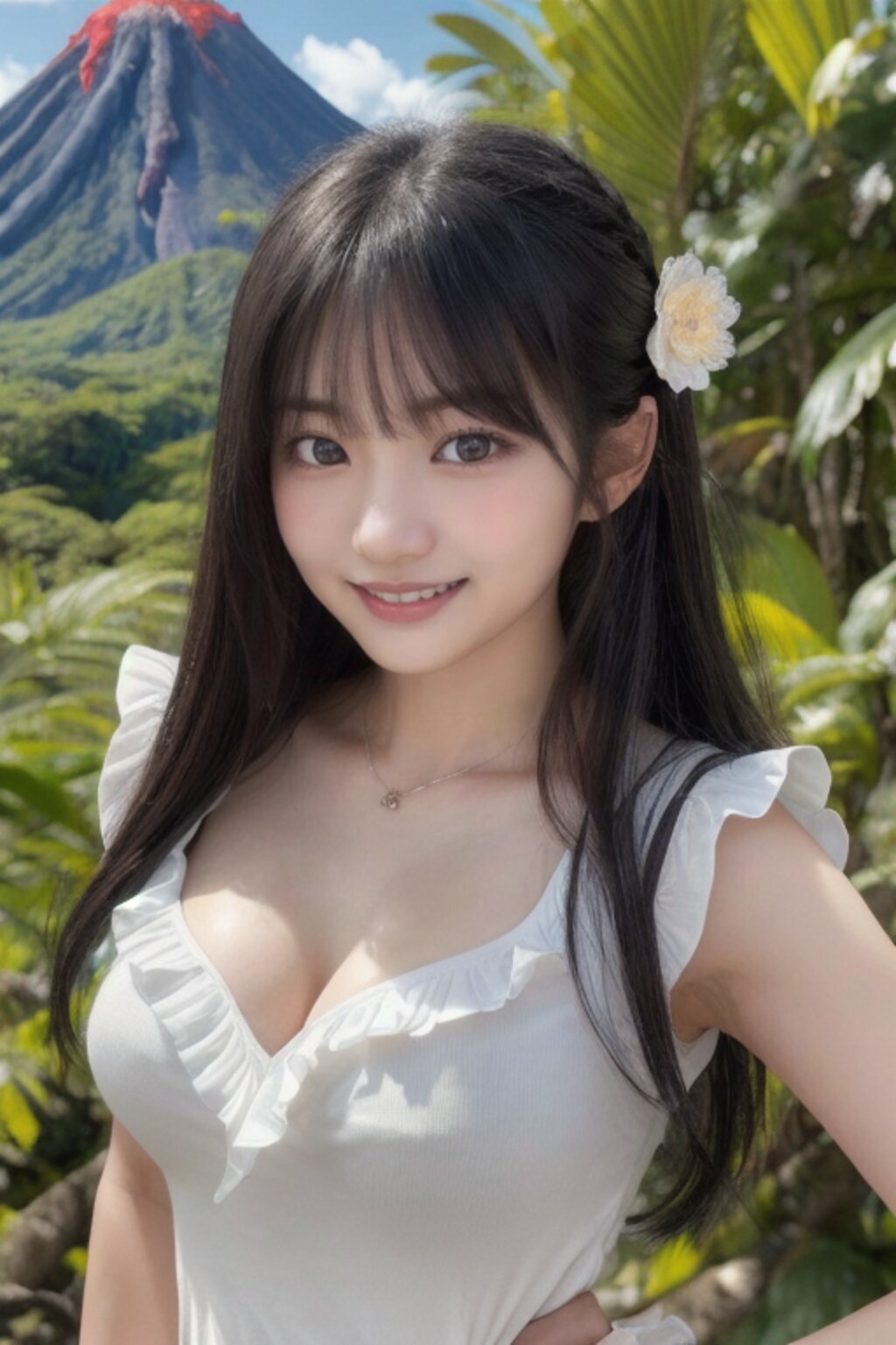 ちょっと！こんなとこで噴火なんて冗談でしょ？(笑)