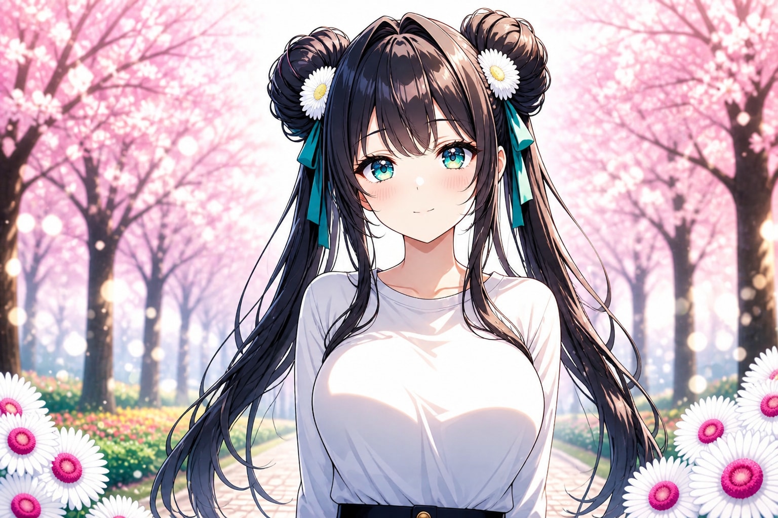 ダリアガーデン うちの子たちと感謝の花 | の人気AIイラスト・グラビア