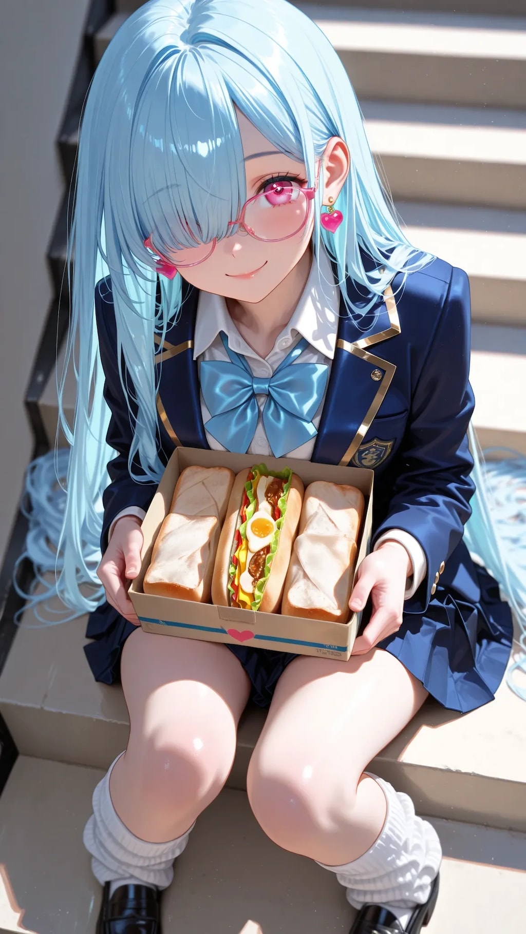 膝の上のお弁当