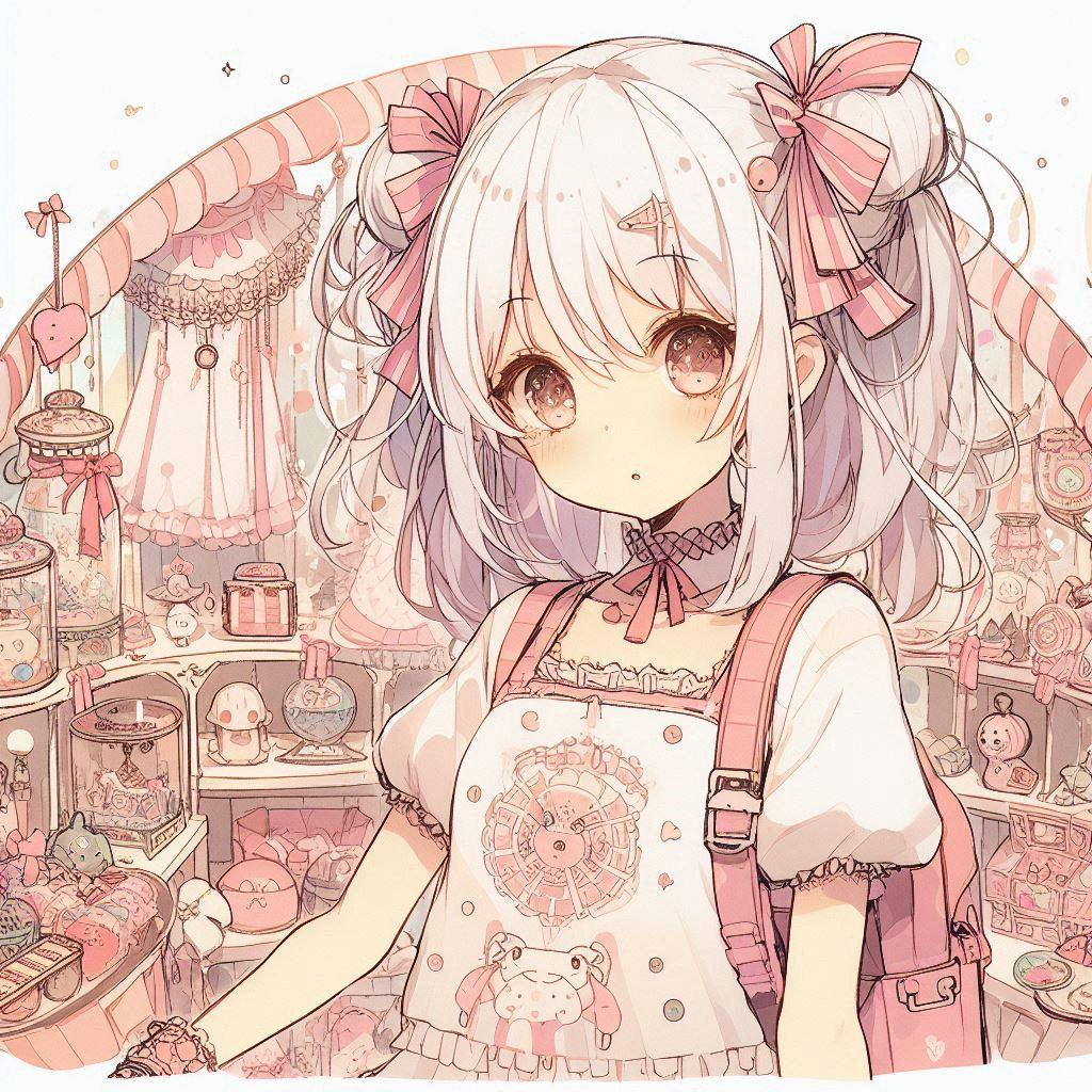 白髪の可愛い女の子【182】