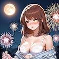 浴衣の心実と花火(ちちぷい版) 4枚目