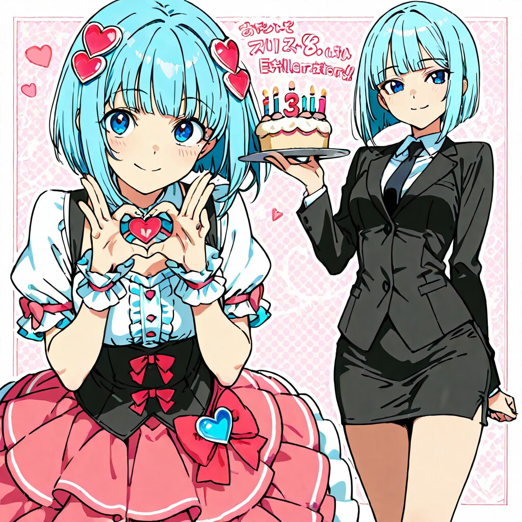 トリプルハート・ガール | の人気AIイラスト・グラビア