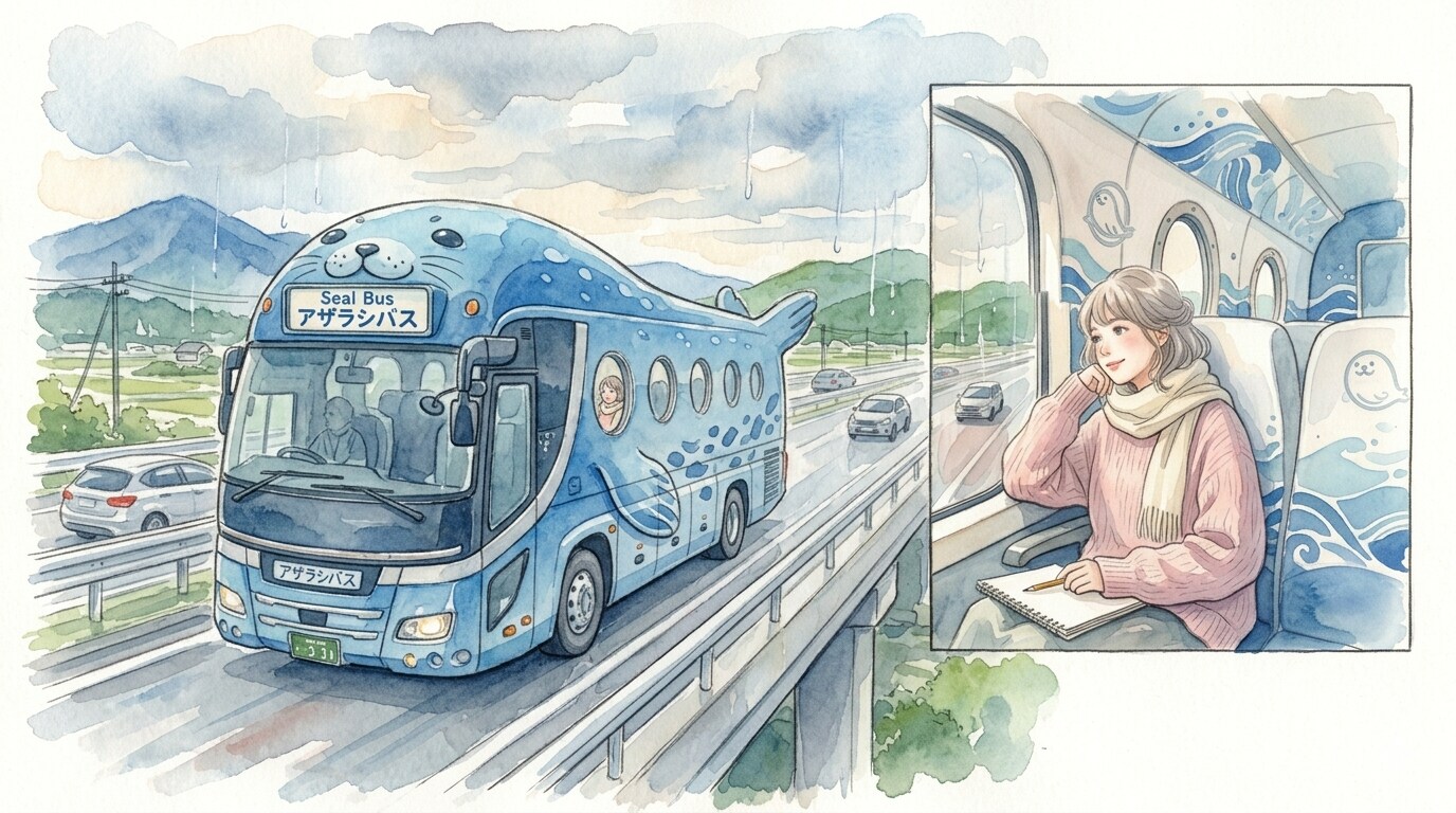 高速アザラシバスとゆるふわお姉さん | の人気AIイラスト・グラビア