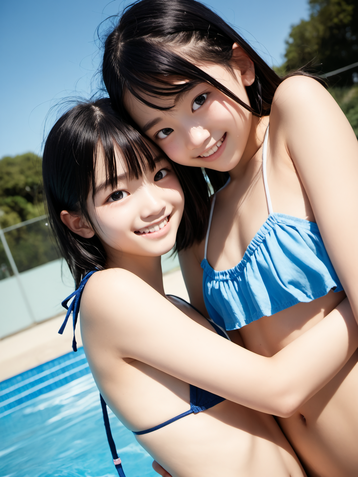 プールへ遊びに来た