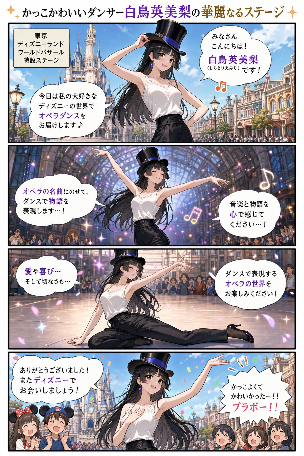 かっこかわいいダンサー白鳥英美梨の華麗なるステージ・東京ディズニーランド