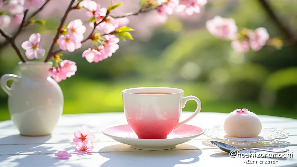 春の庭に咲く一杯の花 - A bunch of flowers blooming in a spring garden