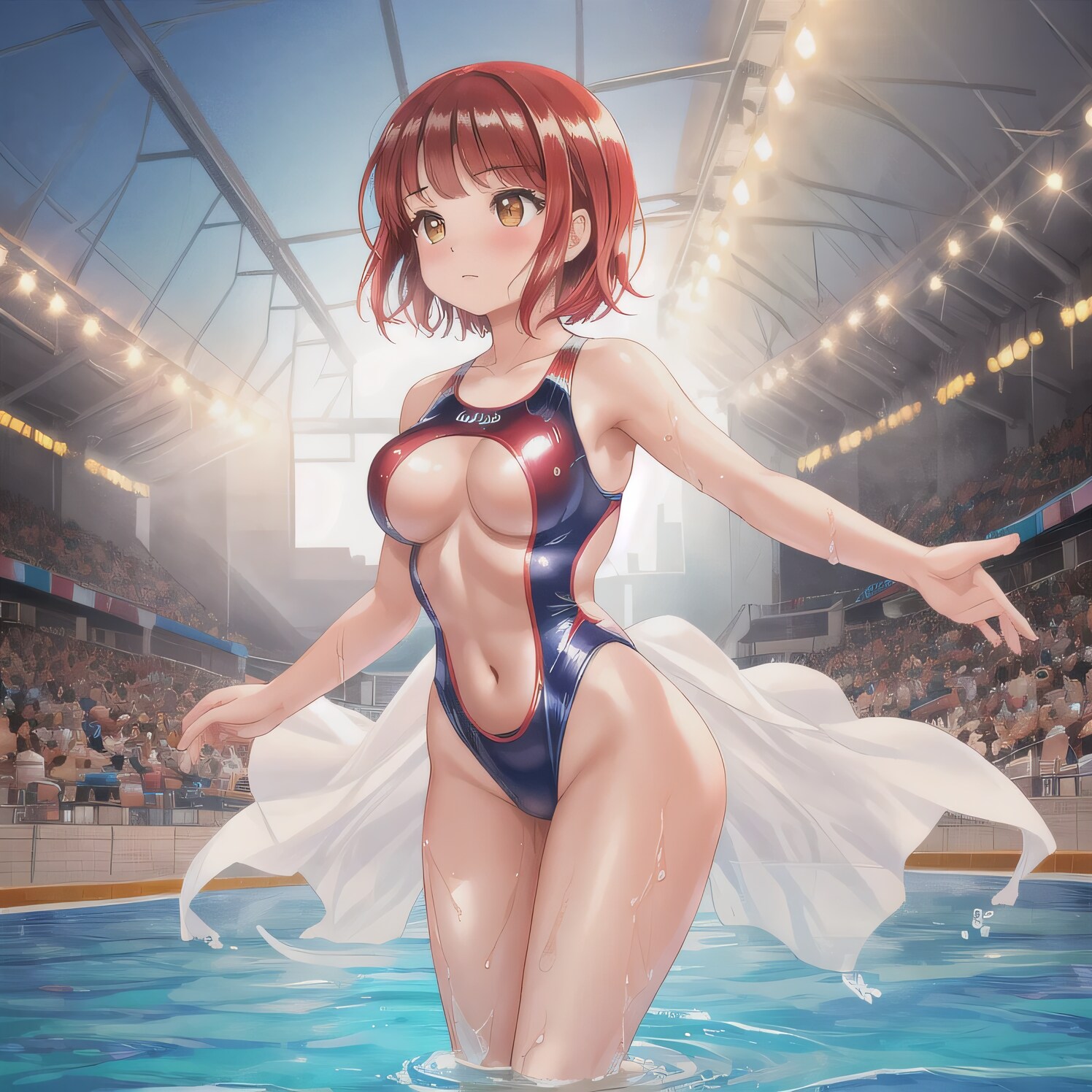 赤髪ボブでシンクロの少女