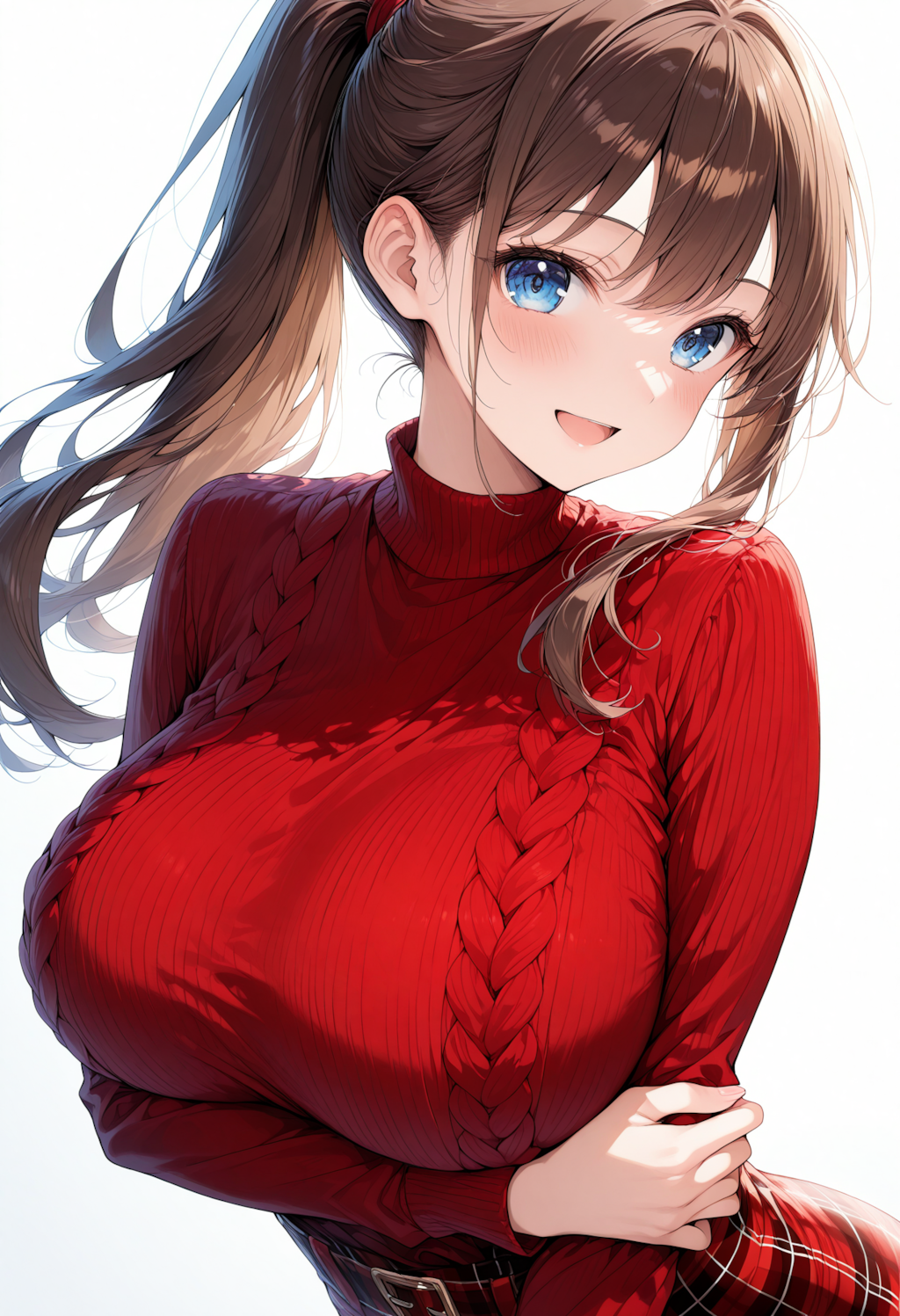 ポニテ ニットセーター