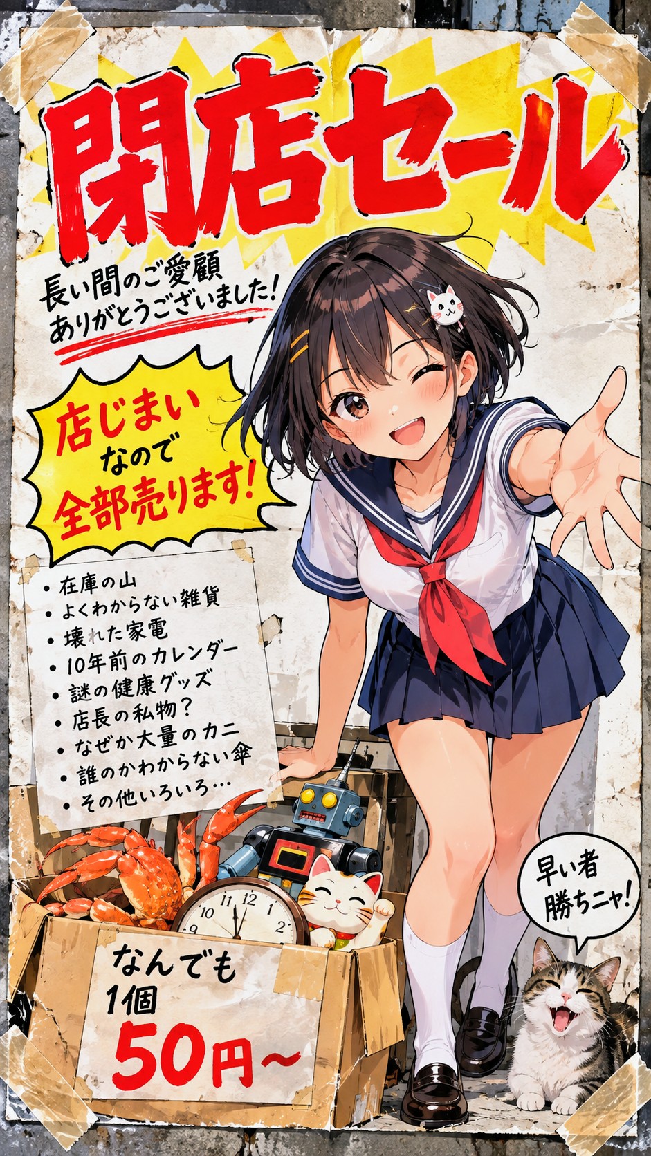 今日の貼り紙104 | の人気AIイラスト・グラビア