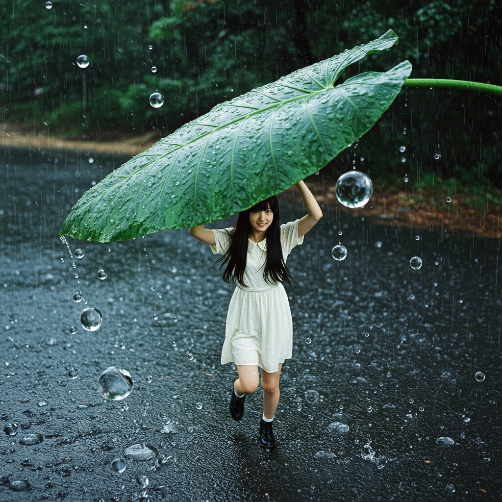 雨の日のポラ子