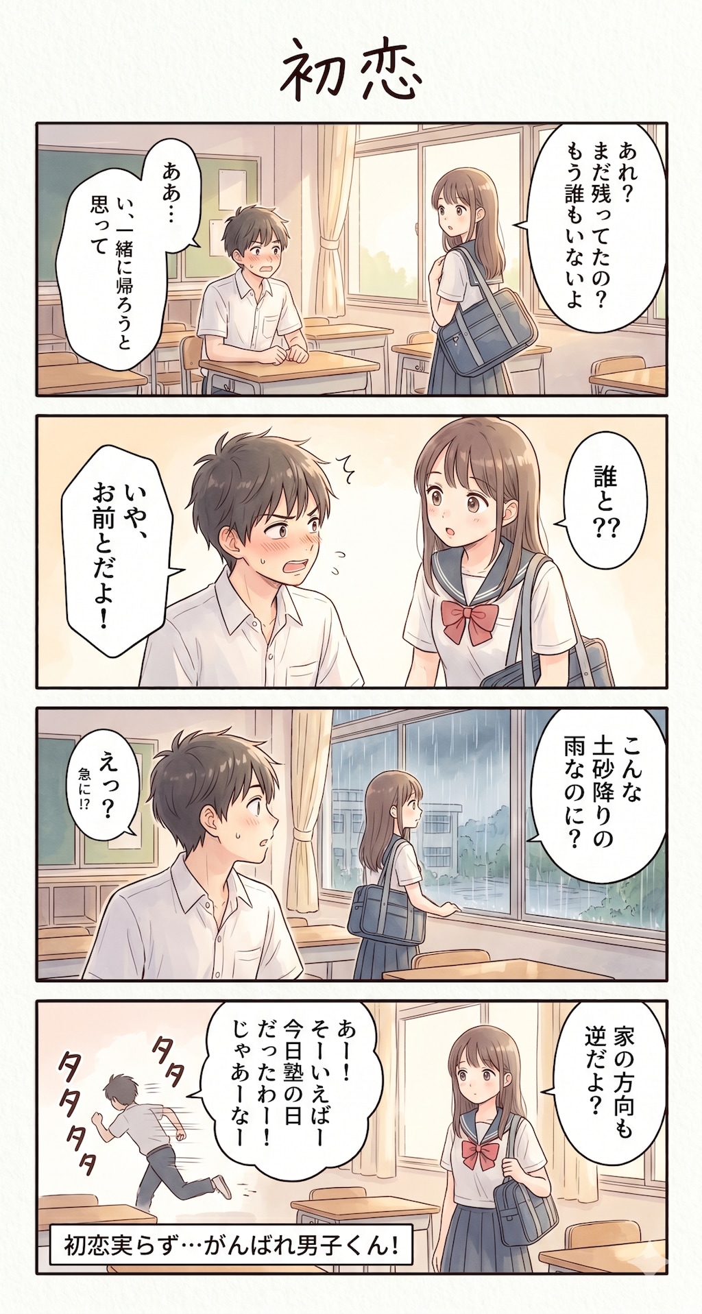 #42 ゆる日常4コマ「初恋」
