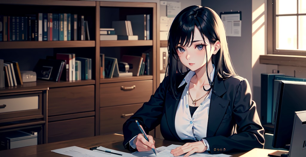 秘書ちゃん（note用ヘッダー画像）