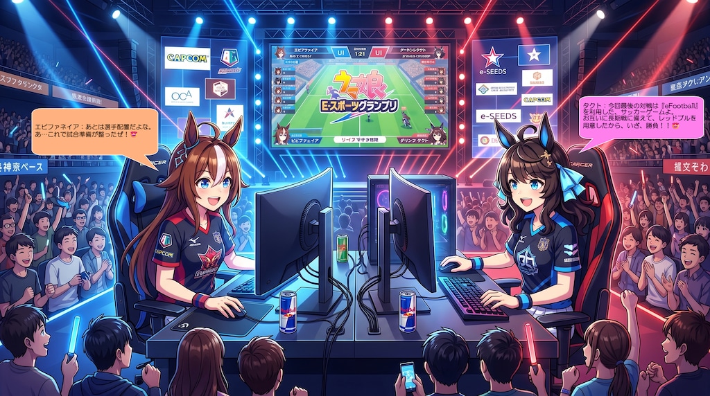 エピファネイアとタクト、eスポーツを楽しむ