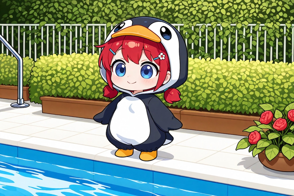 ペンギン小鈴ちゃん、準備万端！