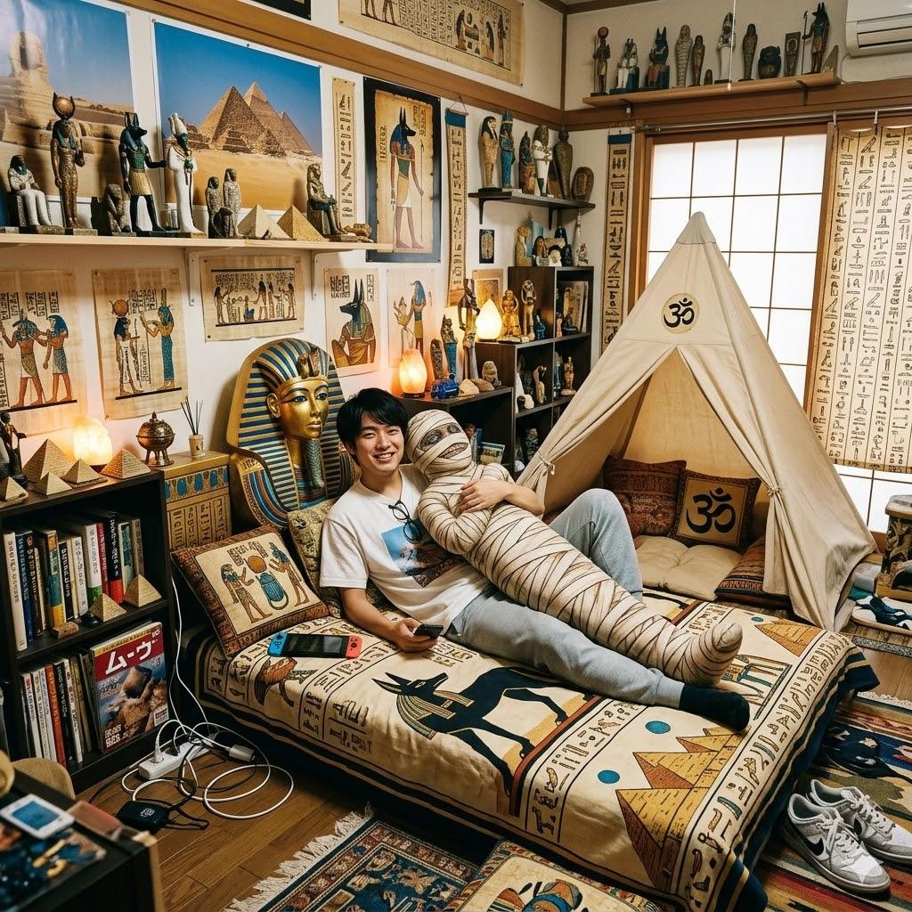 部屋がエジプトっぽいヤツ