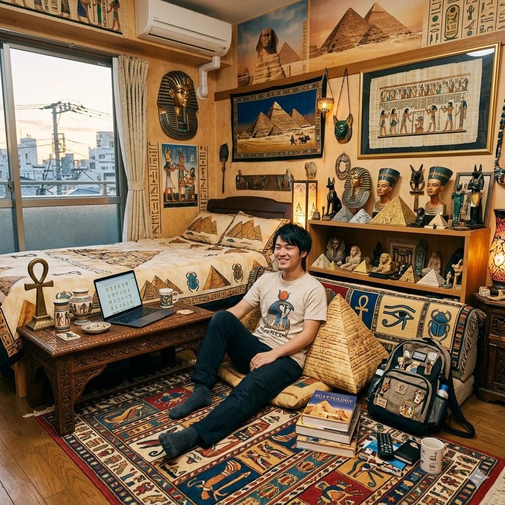 部屋がエジプトっぽいヤツ